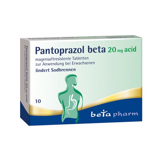 PANTOPRAZOL beta 20 mg acid magensaftres.Tabletten