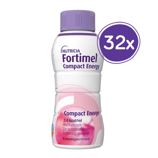 FORTIMEL Compact Energy Erdbeere - 8X4X300ml - Für Frauen & Männer
