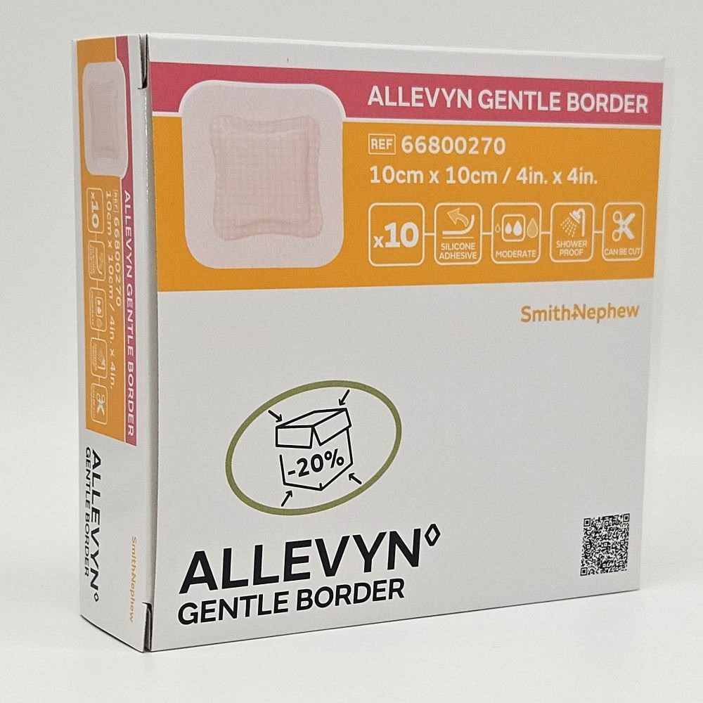 ALLEVYN Gentle Border 10x10 cm Schaumverb. - 10St
