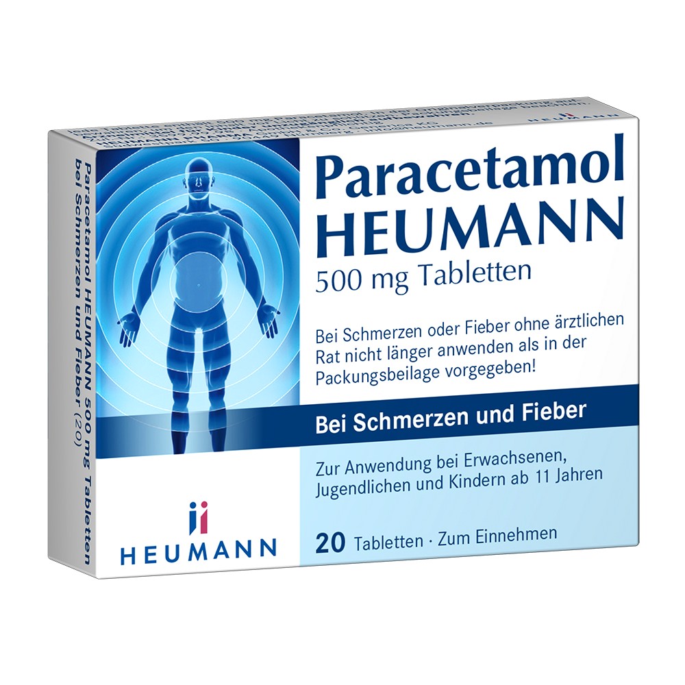 PARACETAMOL HEUMANN 500mg Tab.b.Schmerzen u.Fieber - 20St