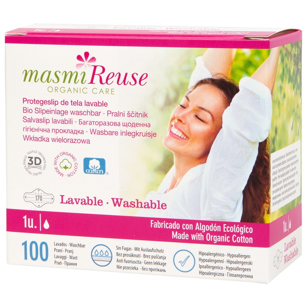 BIO SLIPEINLAGEN waschbar Bio-Baumwolle MASMI - 1St