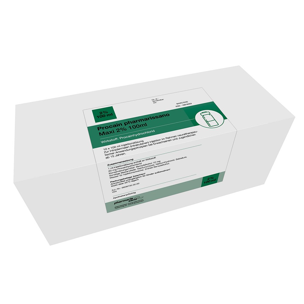 PROCAIN pharmarissano 2% Maxi Inj.-Lsg.Fla.100 ml