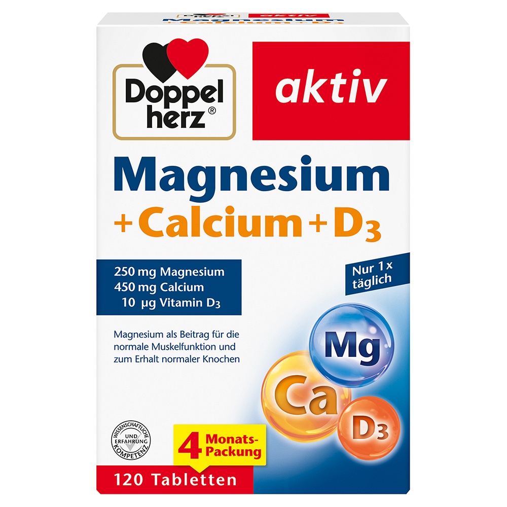 DOPPELHERZ Magnesium+Calcium+D3 Tabletten