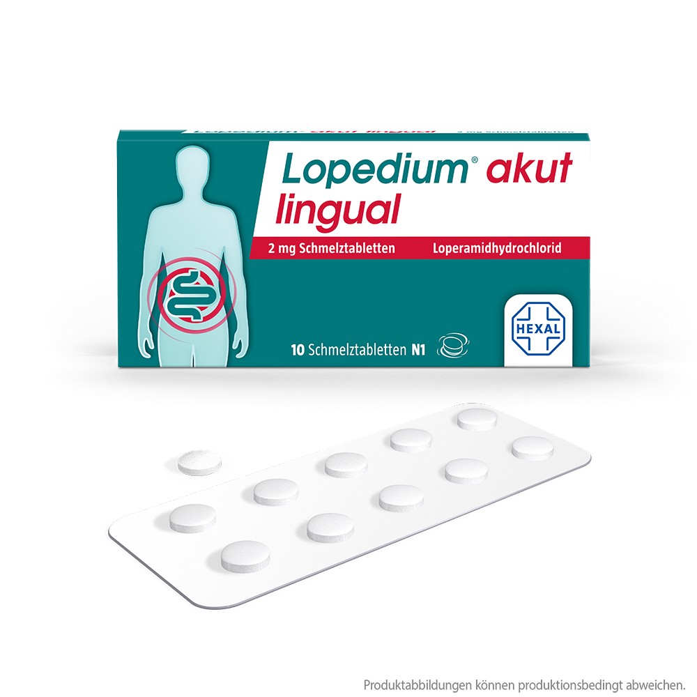 LOPEDIUM akut lingual 2 mg Schmelztabletten - 10St