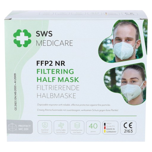 PROTECT MC201 FFP2 NR Halbmaske - 40St - Mundschutz