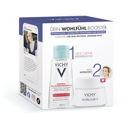 VICHY NUTRILOGIE 2 Cre.sehr tro.Haut+PT Miz.Coffr. - 1P