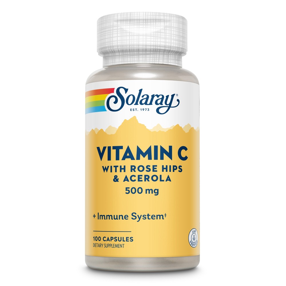 VITAMIN C 500 mg m.Hagebutte & Acerola Solaray Kps - 100St