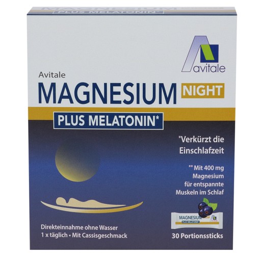 MAGNESIUM NIGHT plus 1 mg Melatonin Direktsticks