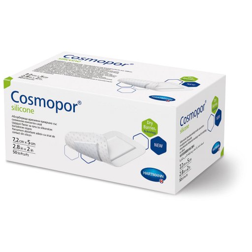 COSMOPOR silicone Wundverband 5x7,2 cm