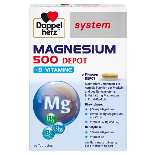 DOPPELHERZ Magnesium 500 Depot system Tabletten