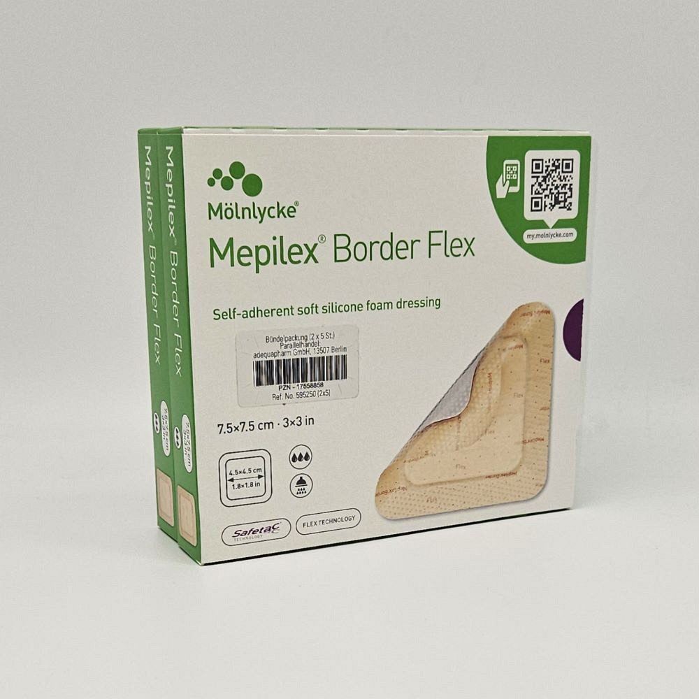 MEPILEX Border Flex Schaumverb.haft.7,5x7,5 cm