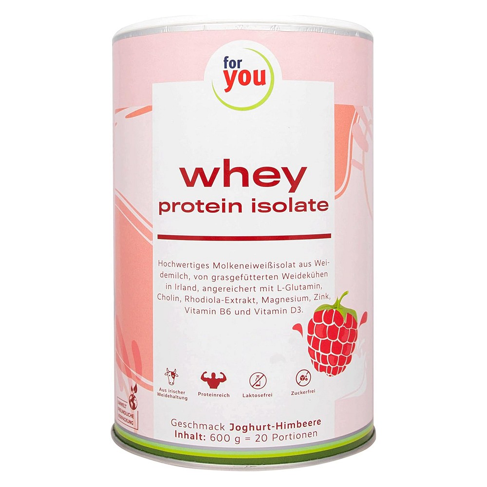 FOR YOU whey protein isolate Joghurt-Himbeere Plv. - 600g - Abnehmpulver