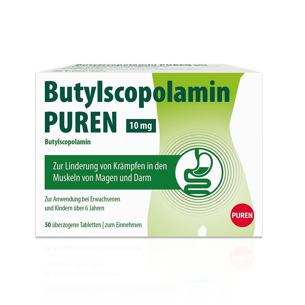 BUTYLSCOPOLAMIN PUREN 10 mg überzogene Tab.