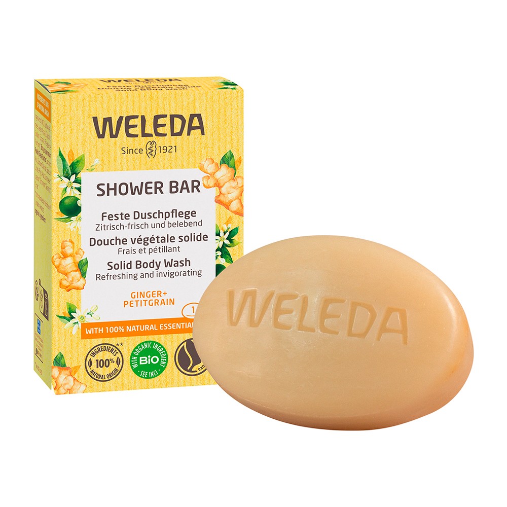 WELEDA feste Duschpflege Ginger+Petitgrain - 75g - Körper- & Haarpflege
