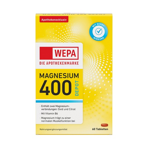 WEPA Magnesium 400 DEPOT+B6 Tabletten - 60St