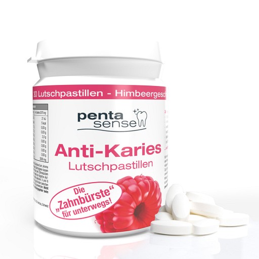 PENTA-SENSE Anti-Karies Lutschpastillen Himbeere