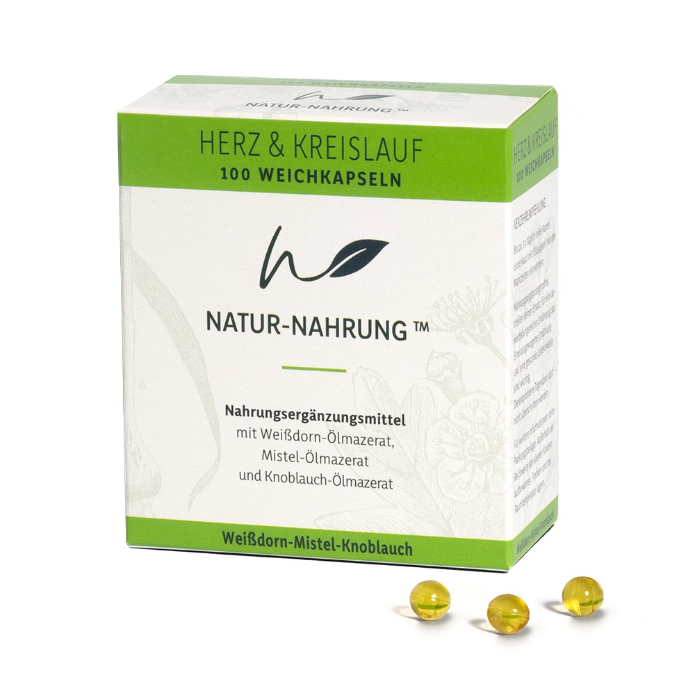 NATUR-NAHRUNG Herz & Kreislauf Weißd.+Mistel+Knobl - 100St