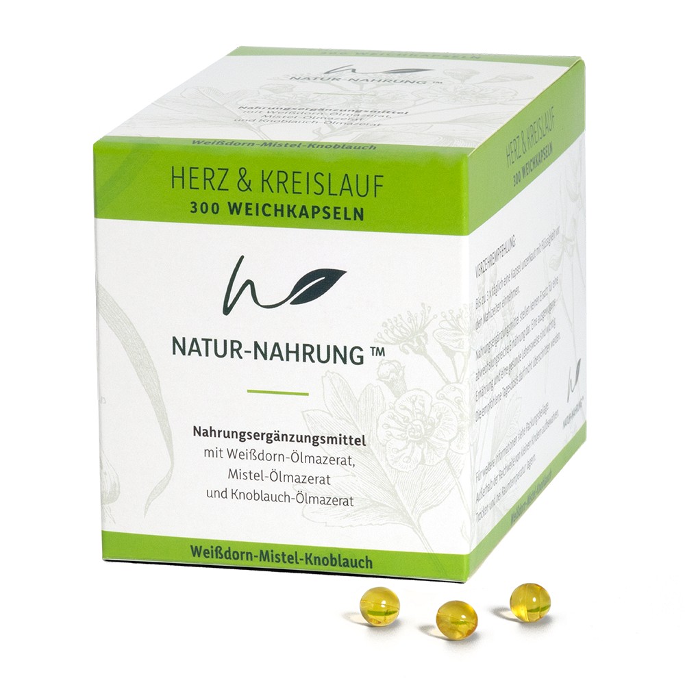 NATUR-NAHRUNG Herz & Kreislauf Weißd.+Mistel+Knobl - 300St