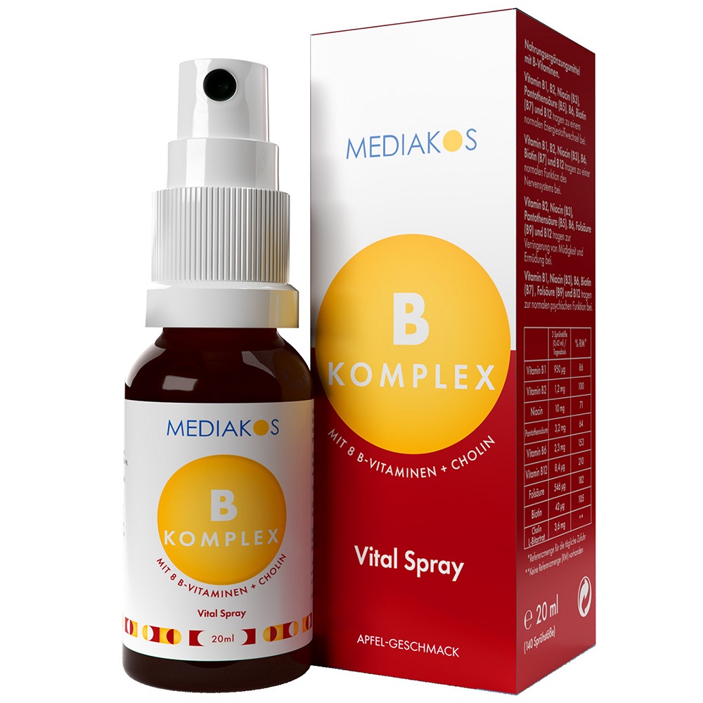 VITAMIN B KOMPLEX Mediakos Vital Spray vegan