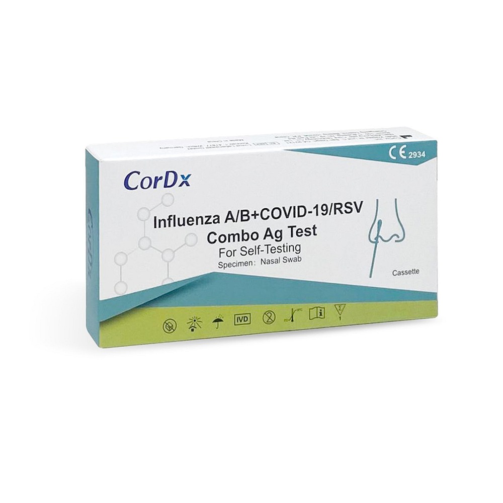 CORDX Influenza A/B+COVID-19/RSV Combo Ag Laie Nas - 1St