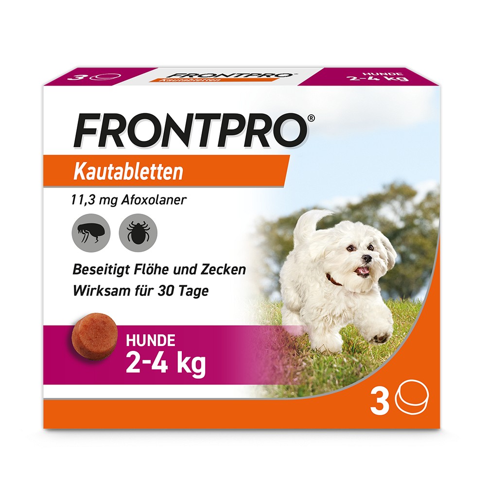 FRONTPRO 11 mg Kautabletten f.Hunde 2-4 kg - 3St - Tiergesundheit