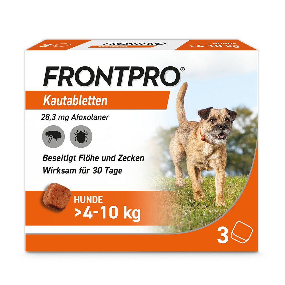 FRONTPRO 28 mg Kautabletten f.Hunde >4-10 kg - 3St - Tiergesundheit