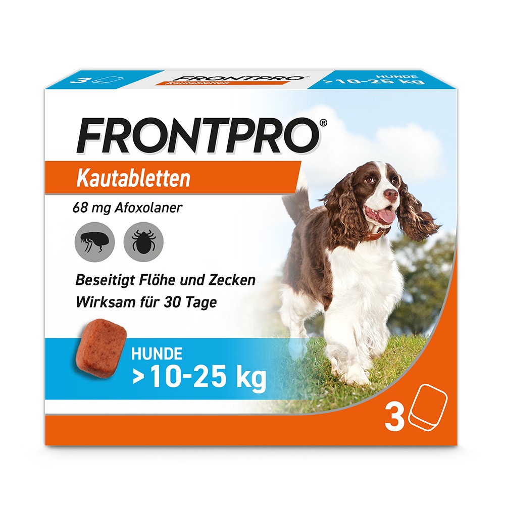 FRONTPRO 68 mg Kautabletten f.Hunde >10-25 kg - 3St - Tiergesundheit
