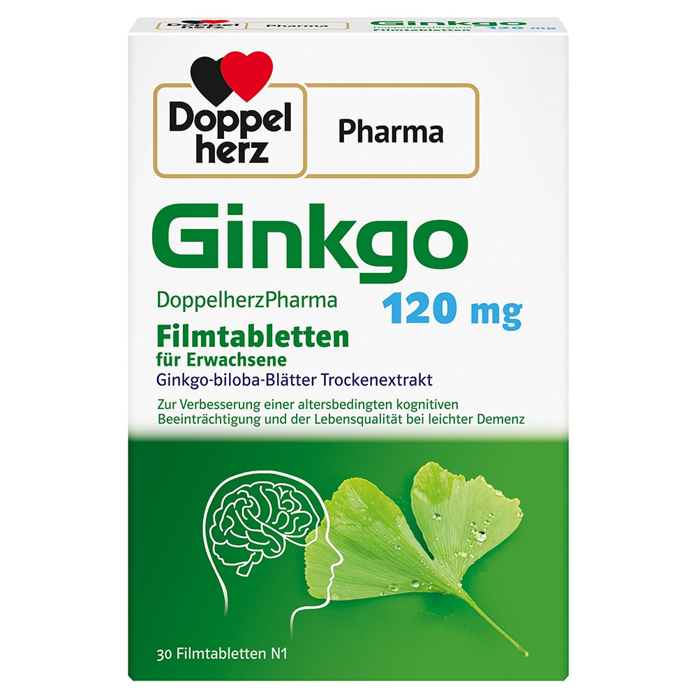 GINKGO DOPPELHERZPHARMA 120 mg Filmtabletten - 30St