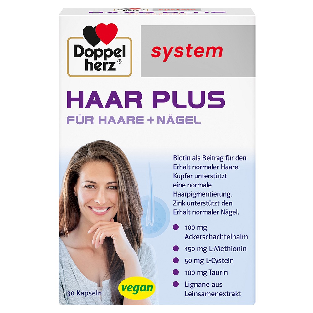 DOPPELHERZ Haar Plus system Kapseln - 30St - Haut, Haare & Nägel