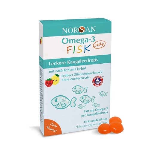 NORSAN Omega-3 FISK Jelly f.Kinder Dragees