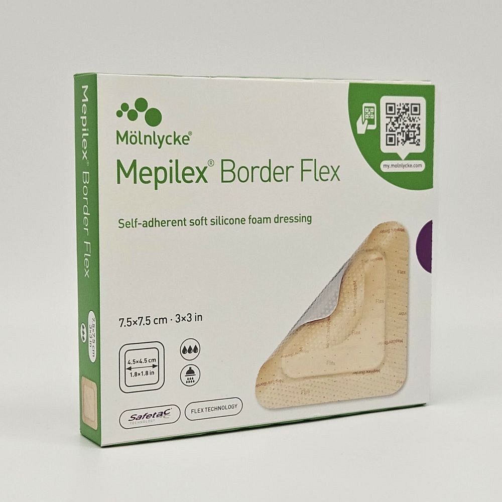 MEPILEX Border Flex Schaumverb.haft.7,5x7,5 cm