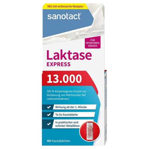 SANOTACT Laktase Express 13.000 Kautabletten