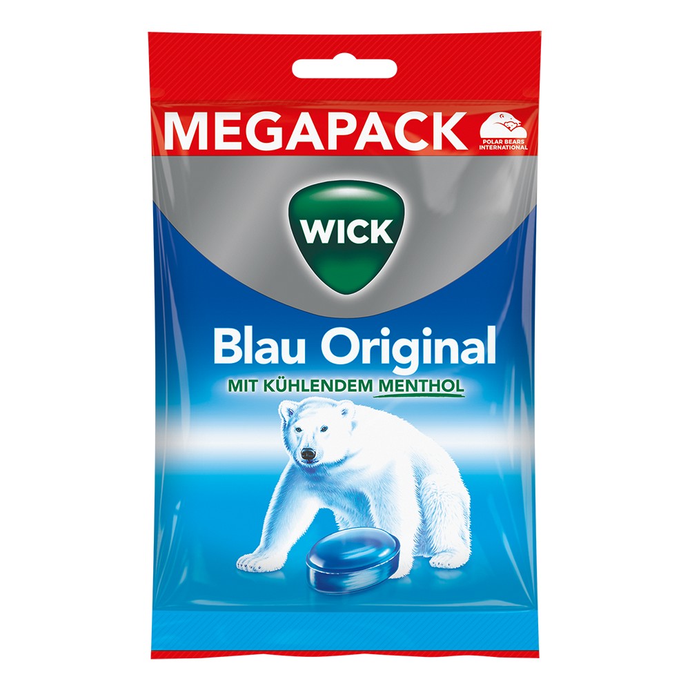 WICK BLAU Menthol Bonbons m.Zucker Beutel MEGAPACK