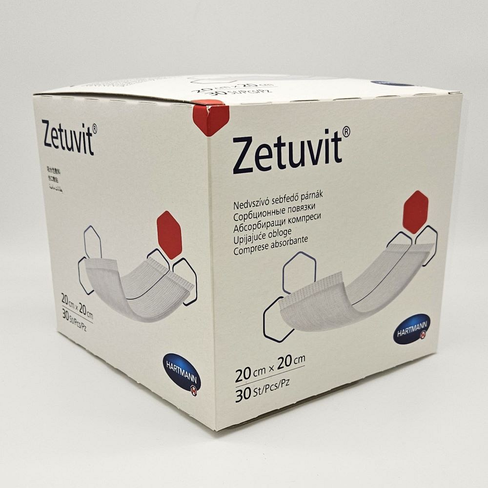 ZETUVIT Saugkompressen unsteril 20x20 cm
