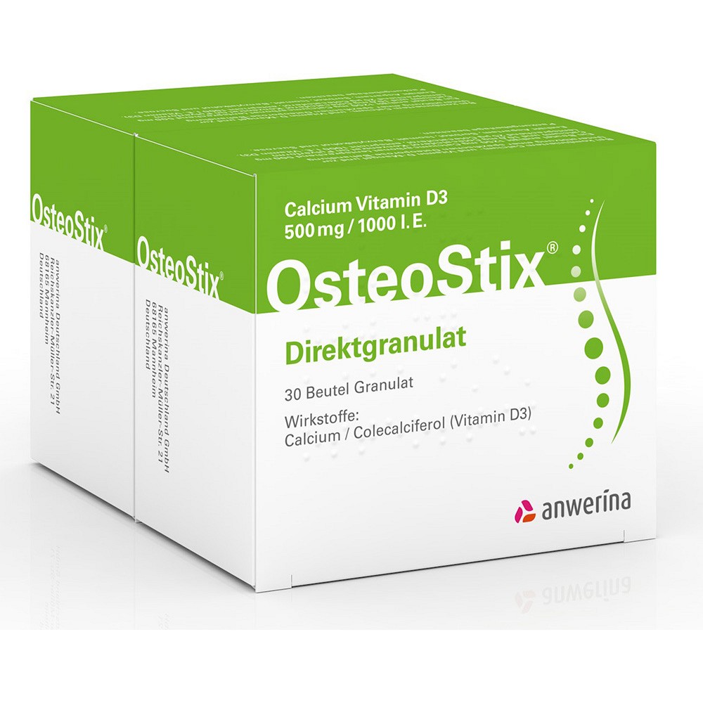 CALCIUM VITAMIN D3 500mg/1000IE OsteoStix Direktgr