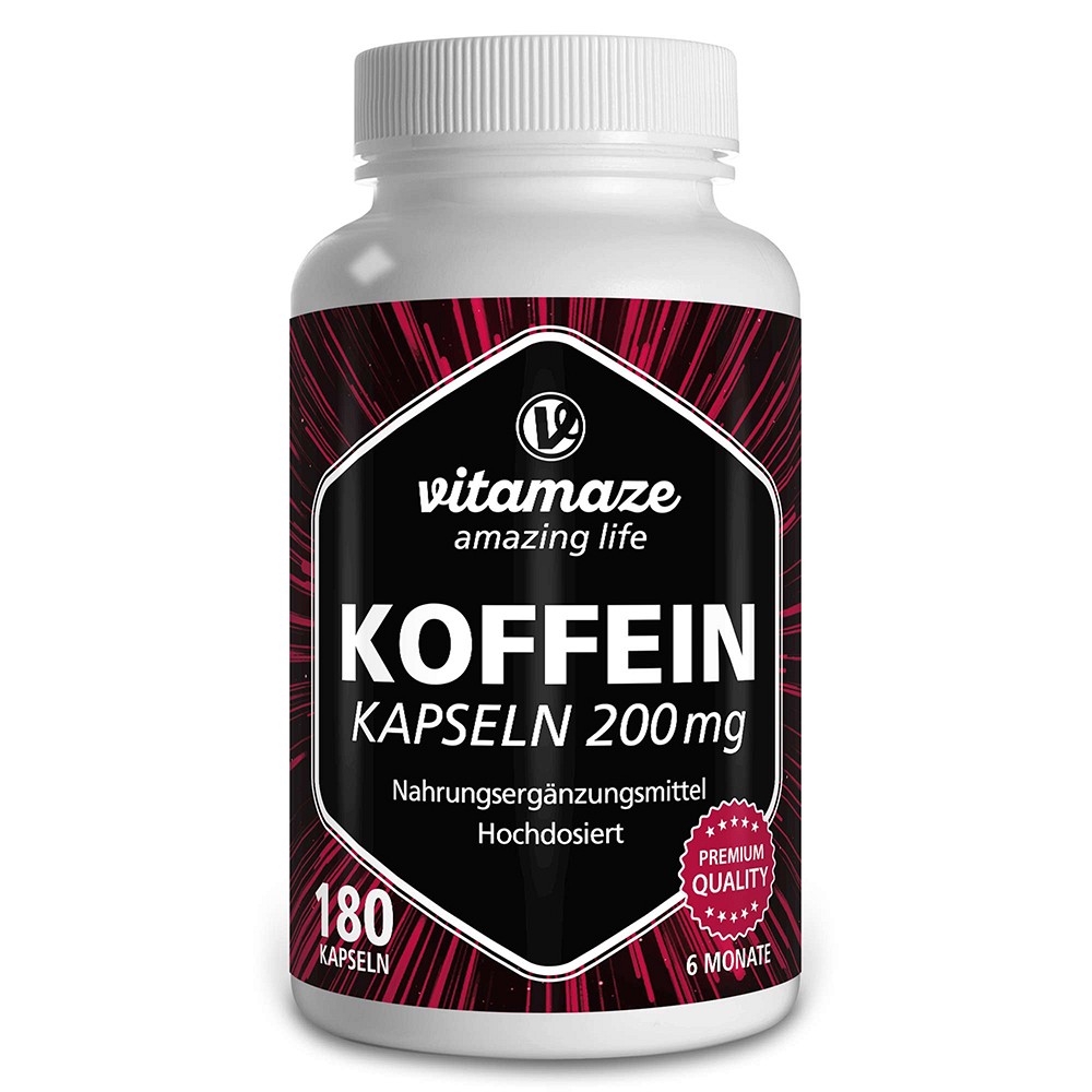 KOFFEIN 200 mg hochdosiert Kapseln - 180St - Gedächtnis & Konzentration