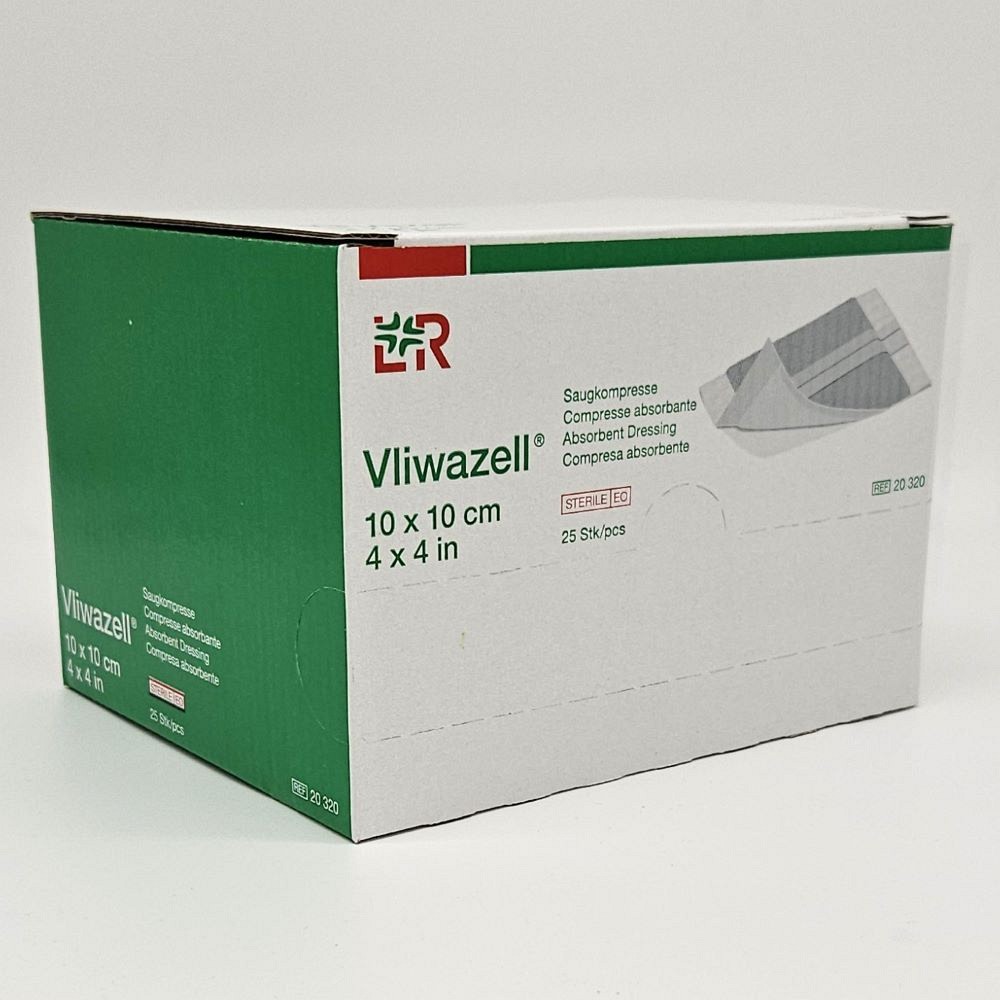 VLIWAZELL Saugkompressen steril 10x10 cm