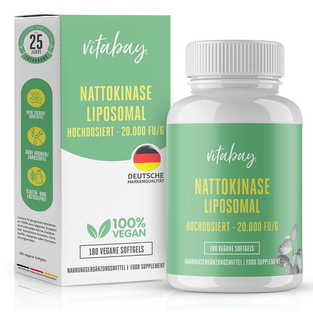 NATTOKINASE HOCHDOSIERT 20.000 FU/g Weichkapseln - 180St - Stärkung für das Herz