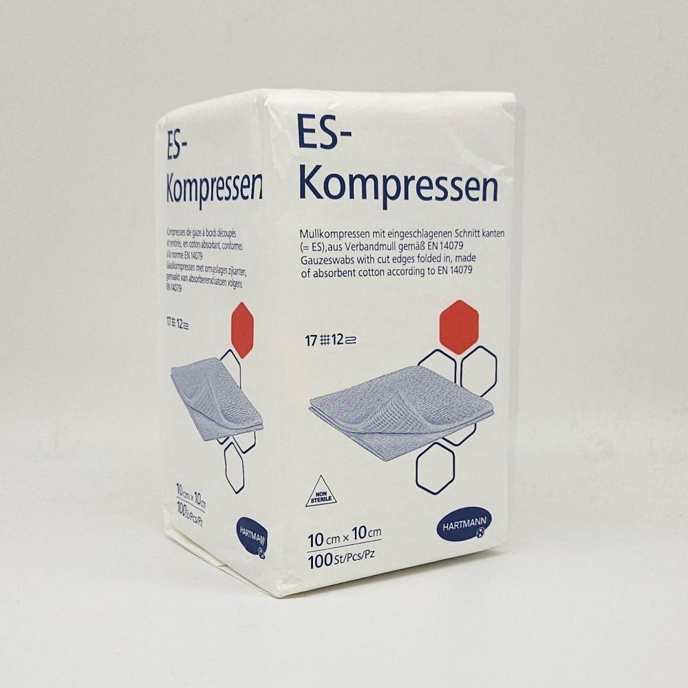 ES-KOMPRESSEN unsteril 10x10 cm 12fach