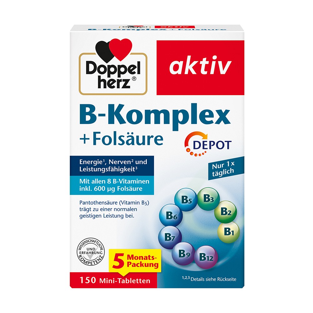 DOPPELHERZ B-Komplex+Folsäure Tabletten