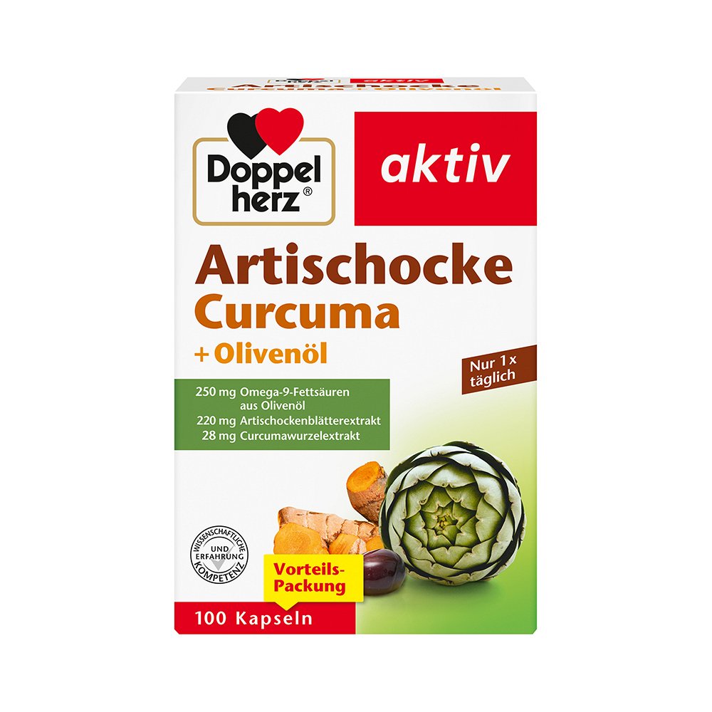 DOPPELHERZ Artischocke Curcuma+Olivenöl Kapseln