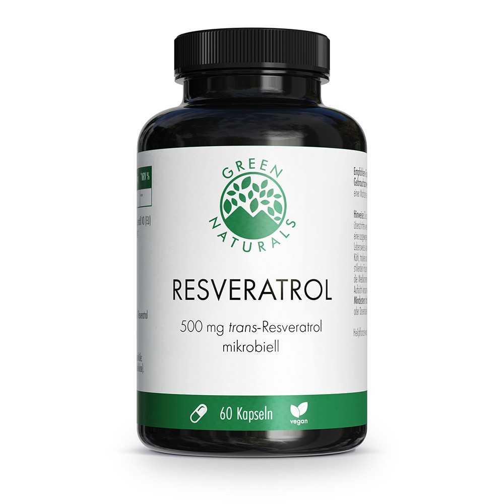 GREEN NATURALS Trans-Resveratrol 500 mg vegan Kps. - 60St