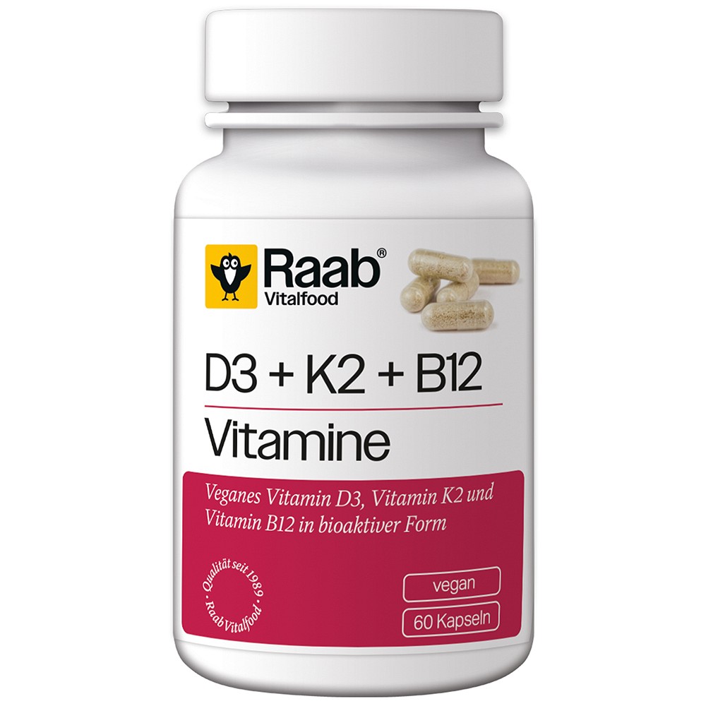 RAAB Vitalfood Vitamin D3 K2 B12 Kapseln