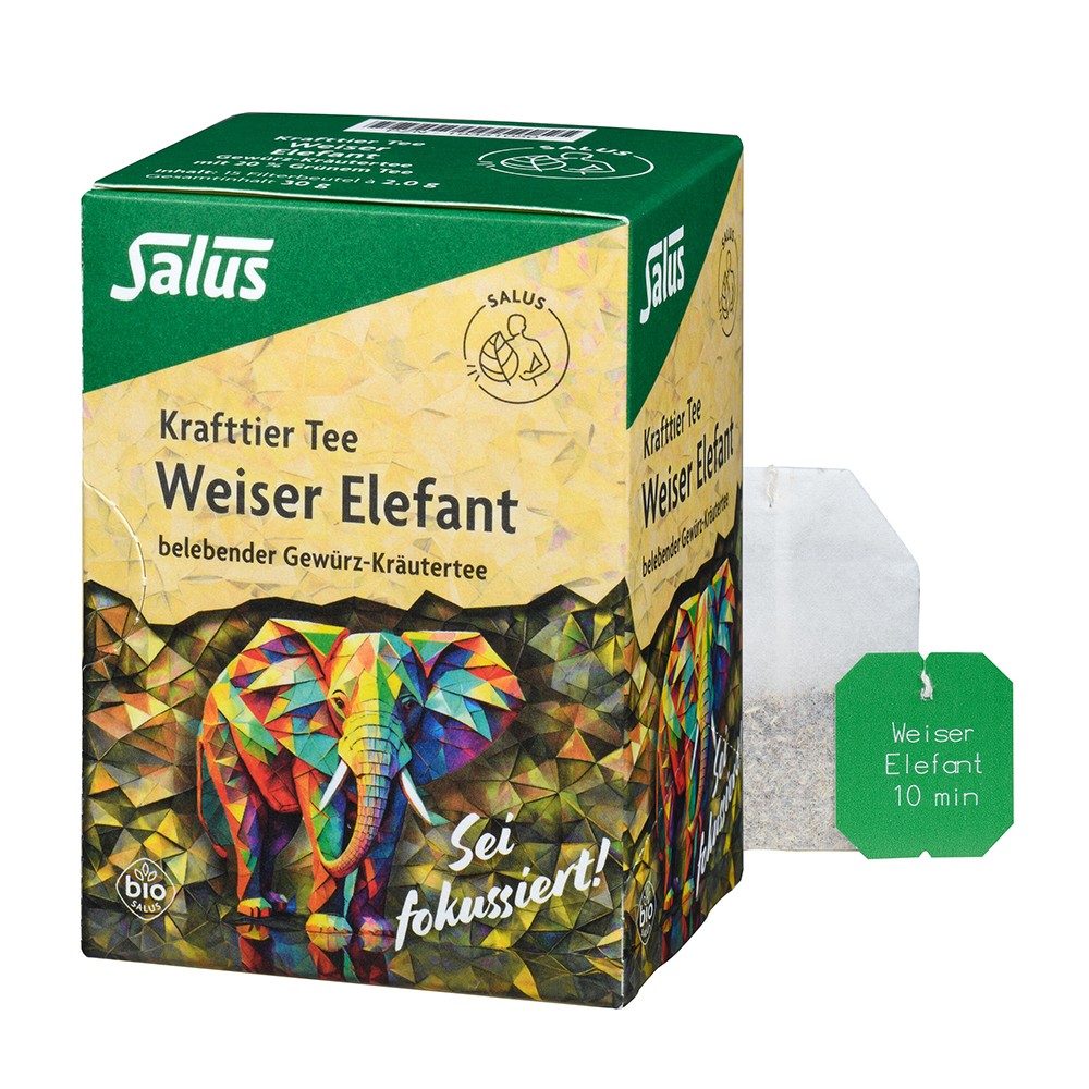 KRAFTTIER Tee Weiser Elefant Bio Salus Filterbeut. - 15St