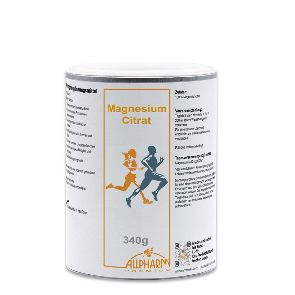 MAGNESIUMCITRAT Pulver Premium Allpharm - 340g