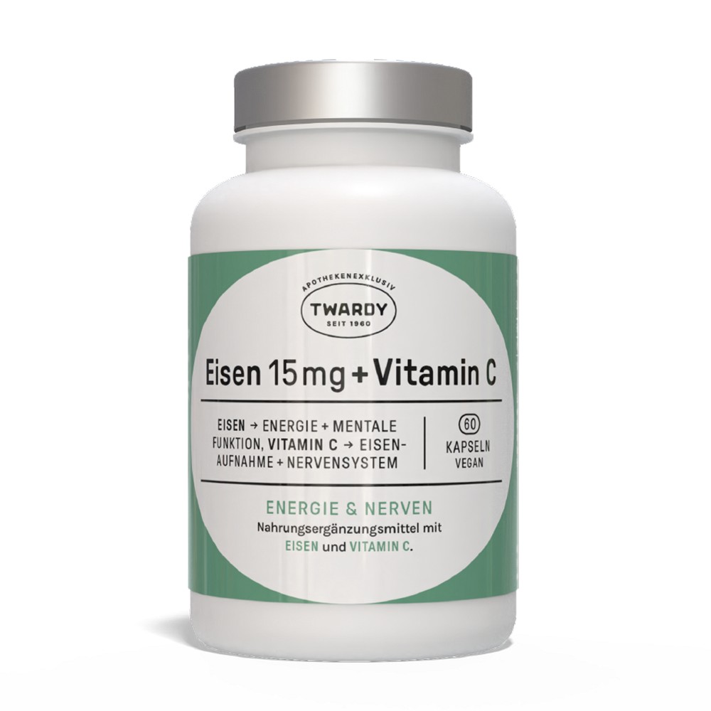 EISEN 15 mg+Vitamin C vegan Kapseln