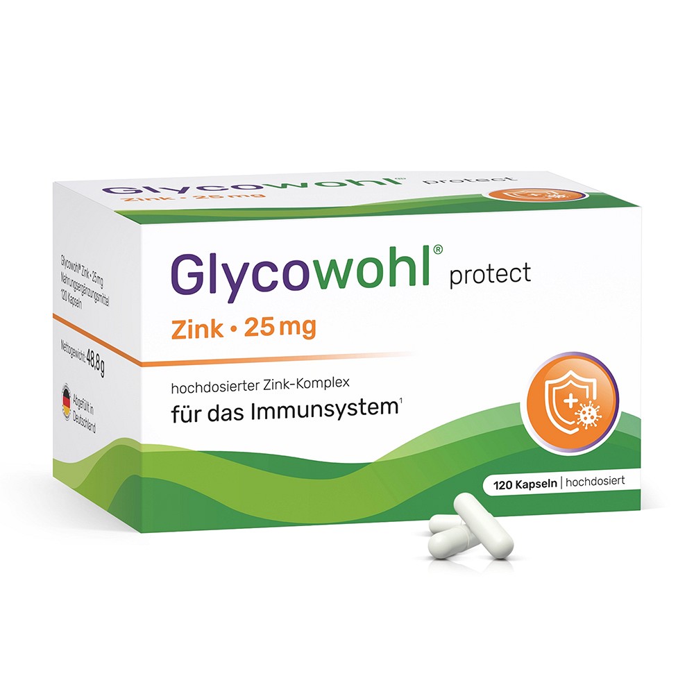 GLYCOWOHL Zink-Komplex 25 mg hochdosierte Kapseln - 120St - Vegan