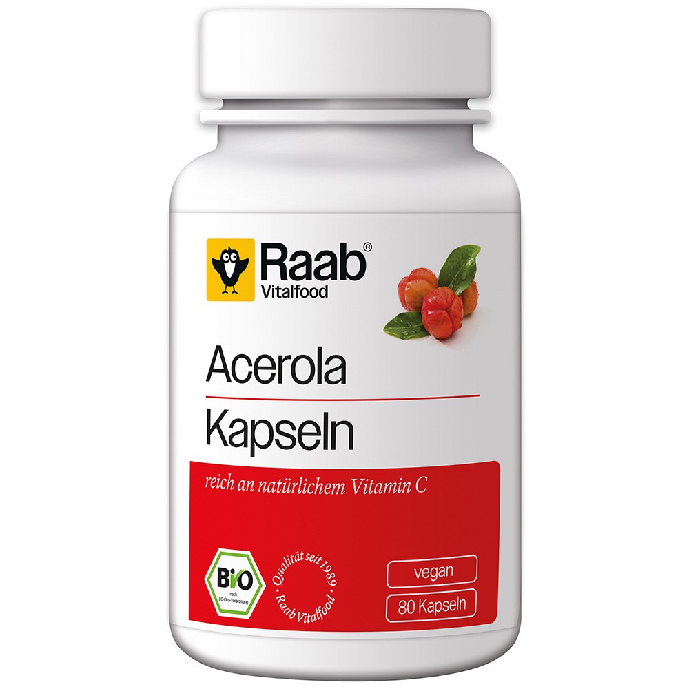 RAAB Vitalfood Acerola Kapseln Bio - 80St