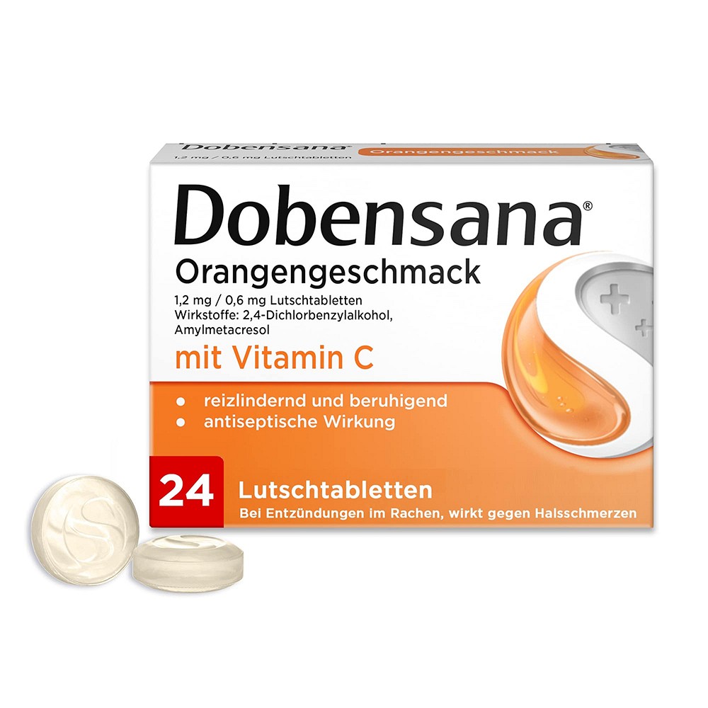 DOBENSANA Orangengeschmack 1,2mg/0,6mg Lutschtabl.