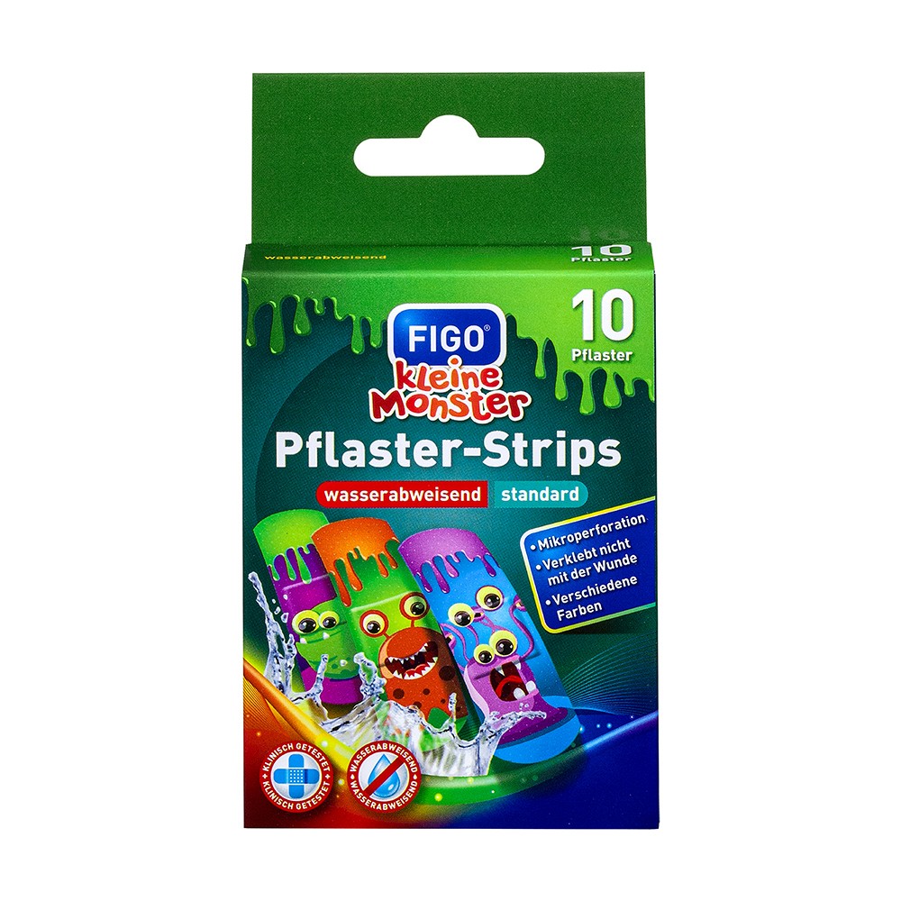FIGO Kinderpflaster kleine Monster - 10St - Erste Hilfe
